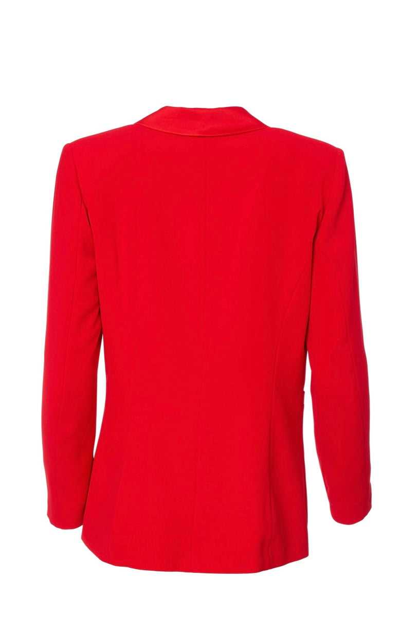 24131- Kate Cooper Jacket with Satin Collar- Chilli