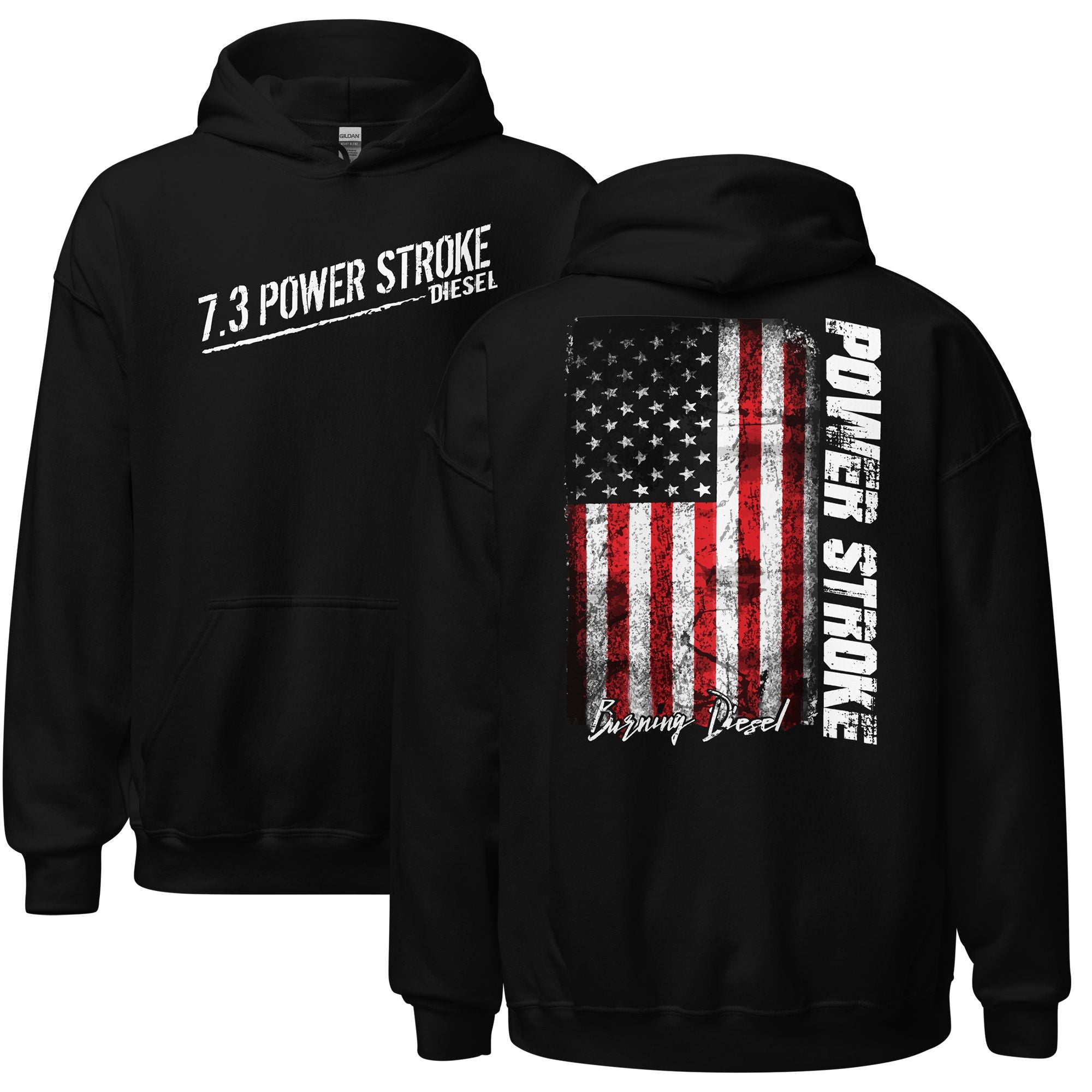 7.3 Power Stroke Diesel Hoodie, American Flag Sweatshirt