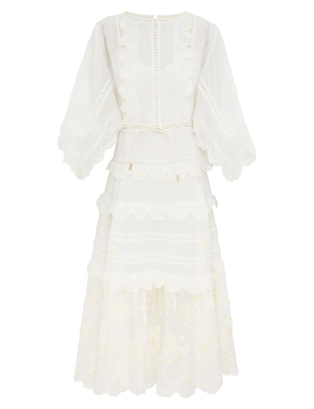 Acacia Embroidered Midi Dress