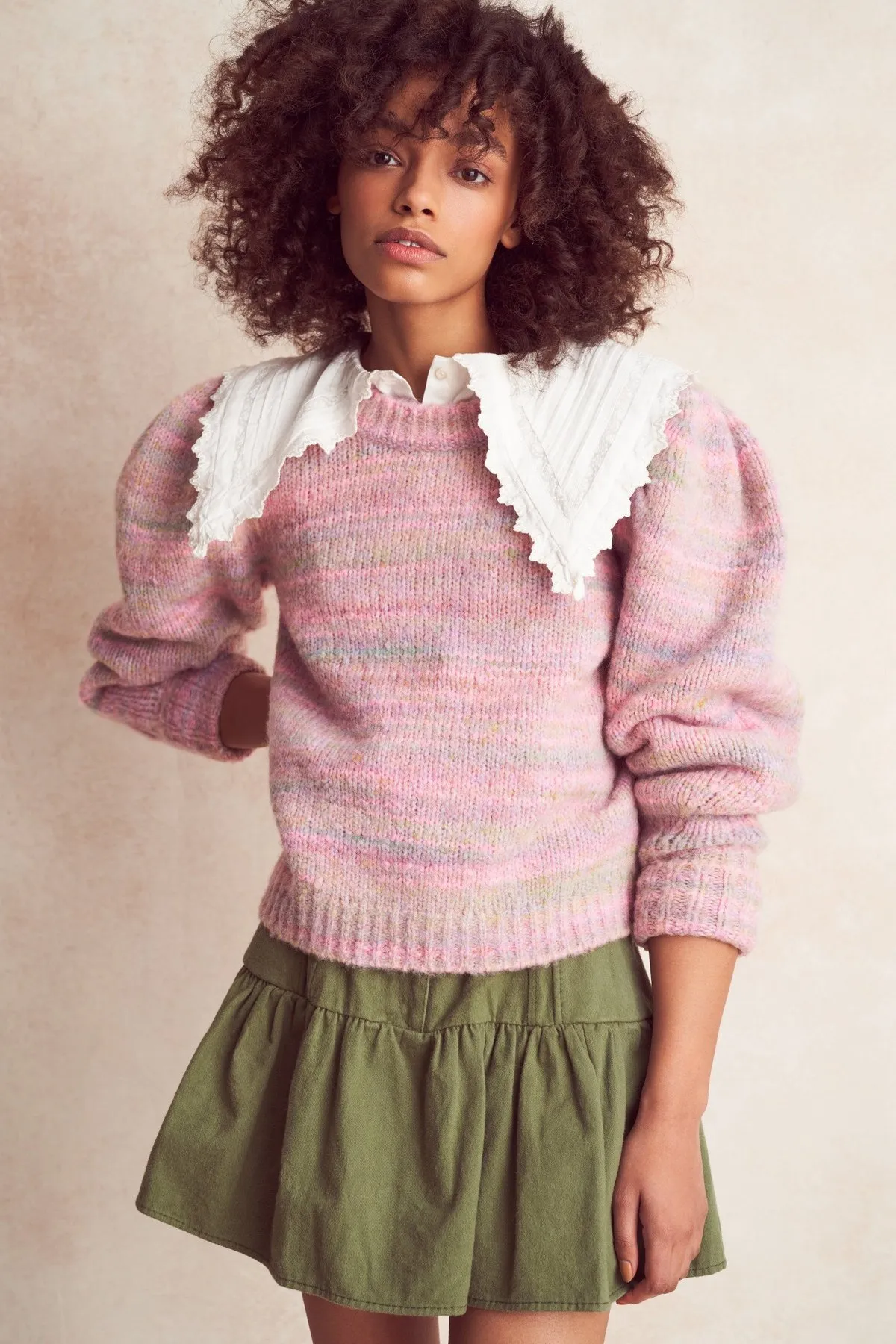 Aquarius Pullover Sweater - Pink Cloud