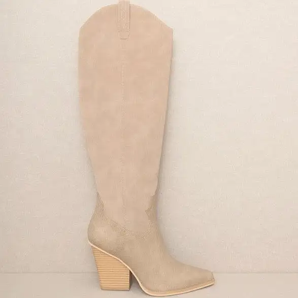 Barcelona Knee High Boot - Tan