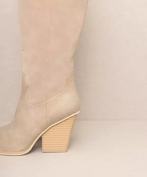 Barcelona Knee High Boot - Tan