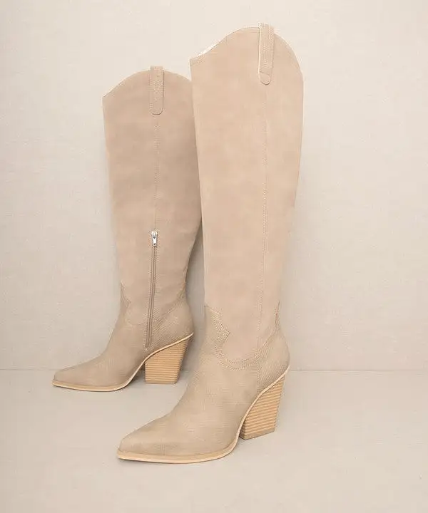 Barcelona Knee High Boot - Tan