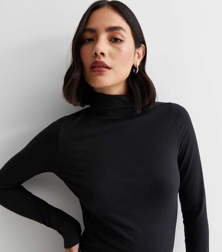 Black High Neck Sweater