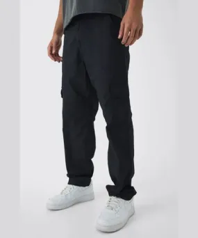 boohoo Mens Baggy Fit Poplin Cargo Pants