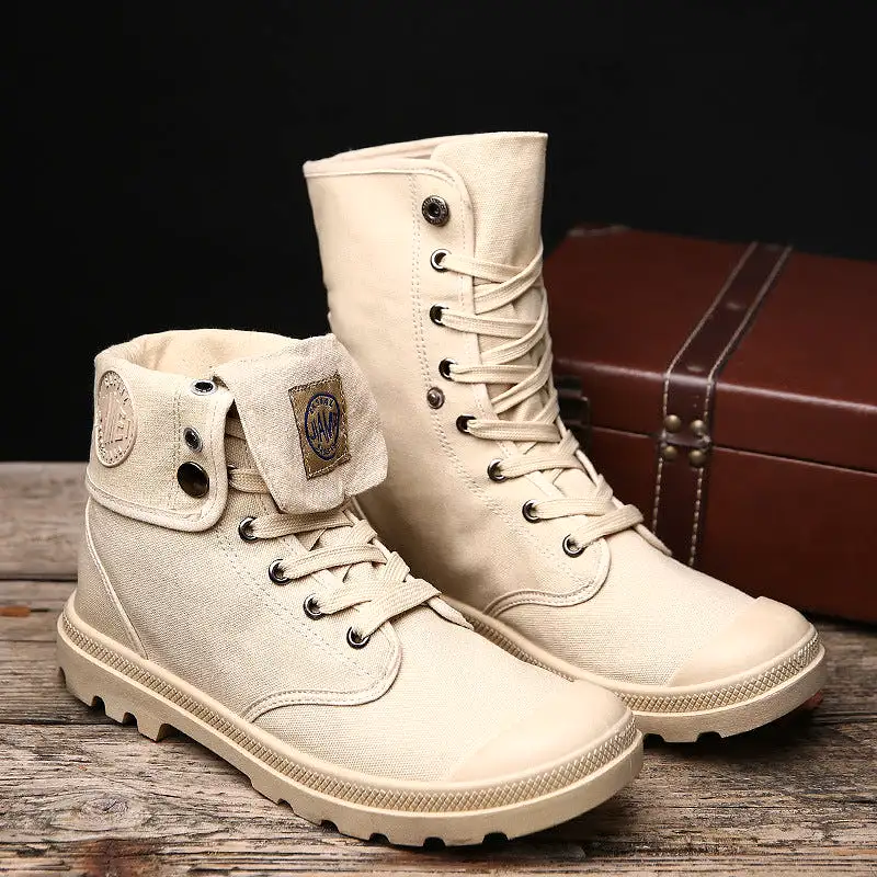 British Martin boots breathable canvas boots