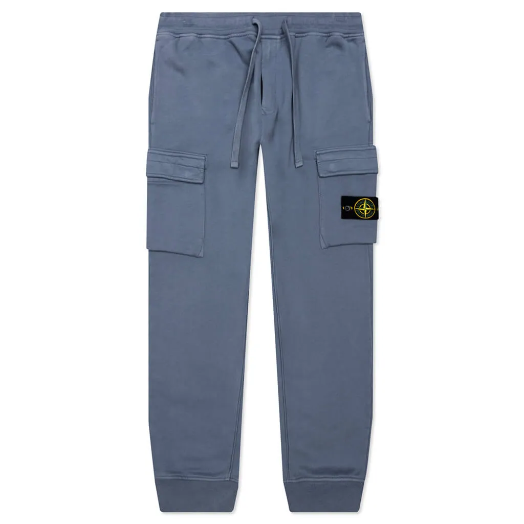 Brushed Cargo Fleece Pants - Avio Blue