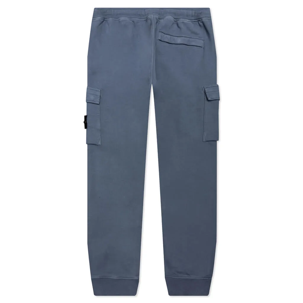 Brushed Cargo Fleece Pants - Avio Blue