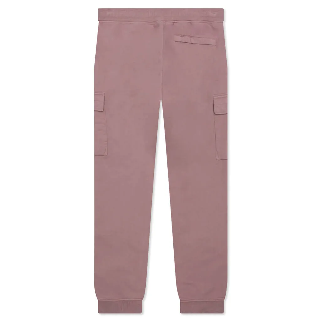 Brushed Cargo Fleece Pants - Red Onion