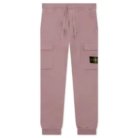 Brushed Cargo Fleece Pants - Red Onion