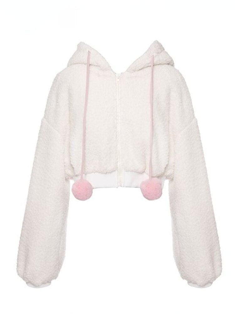 Bunny Hooded Top + Cute Bunny Mini Skirt - Kimi