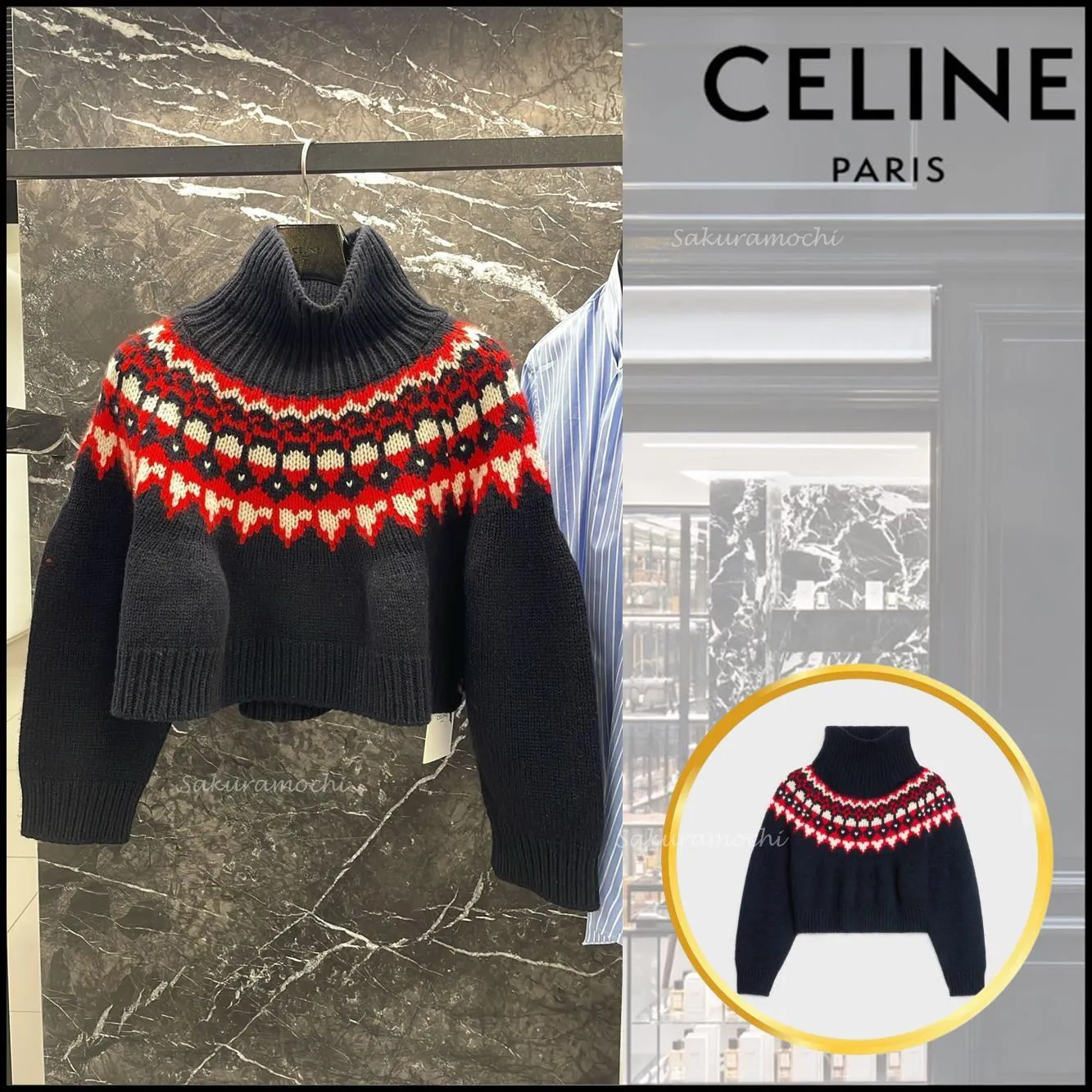 CELINE  |Logo V-neck & Crew neck