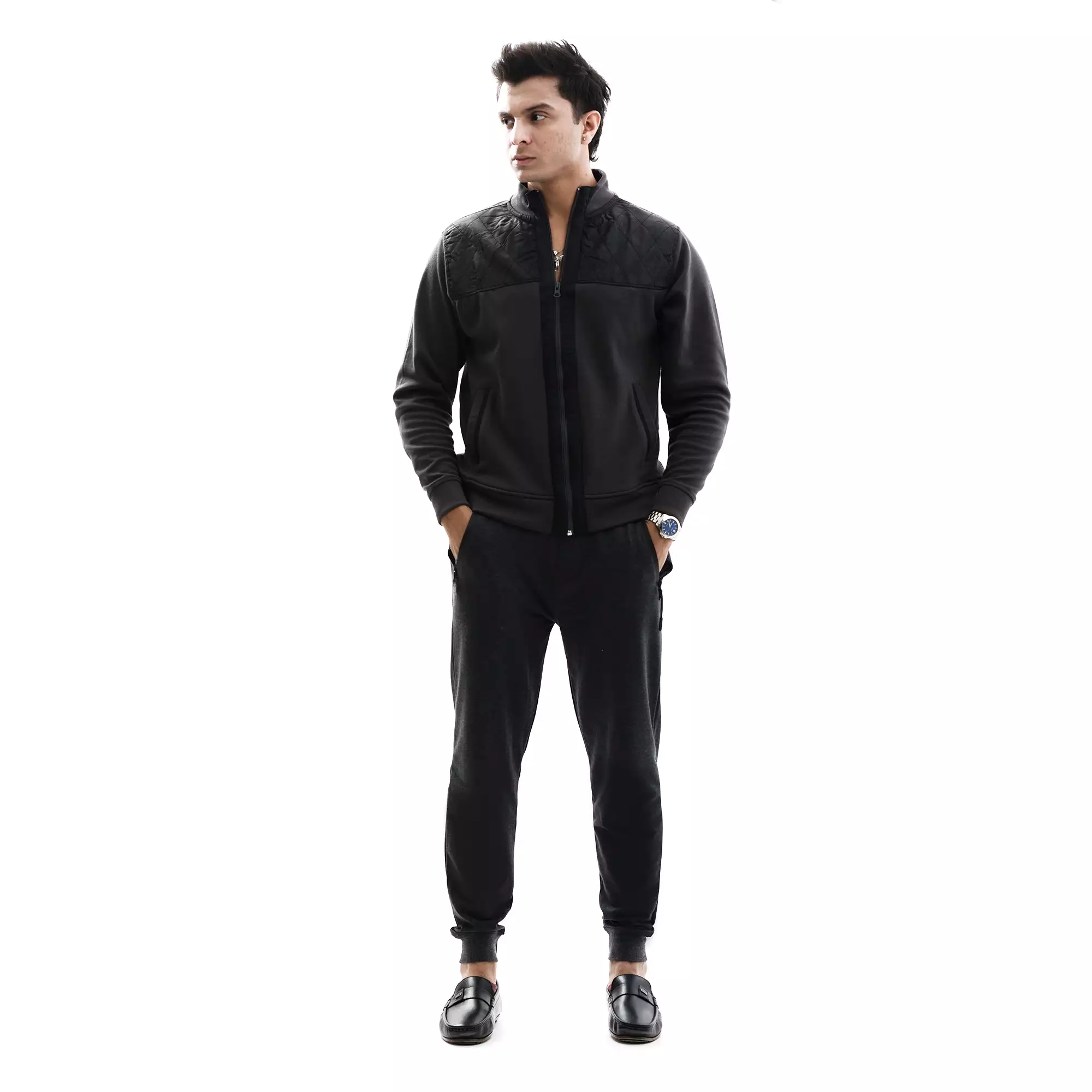 Charcoal Slim-Fit Jogger Pants