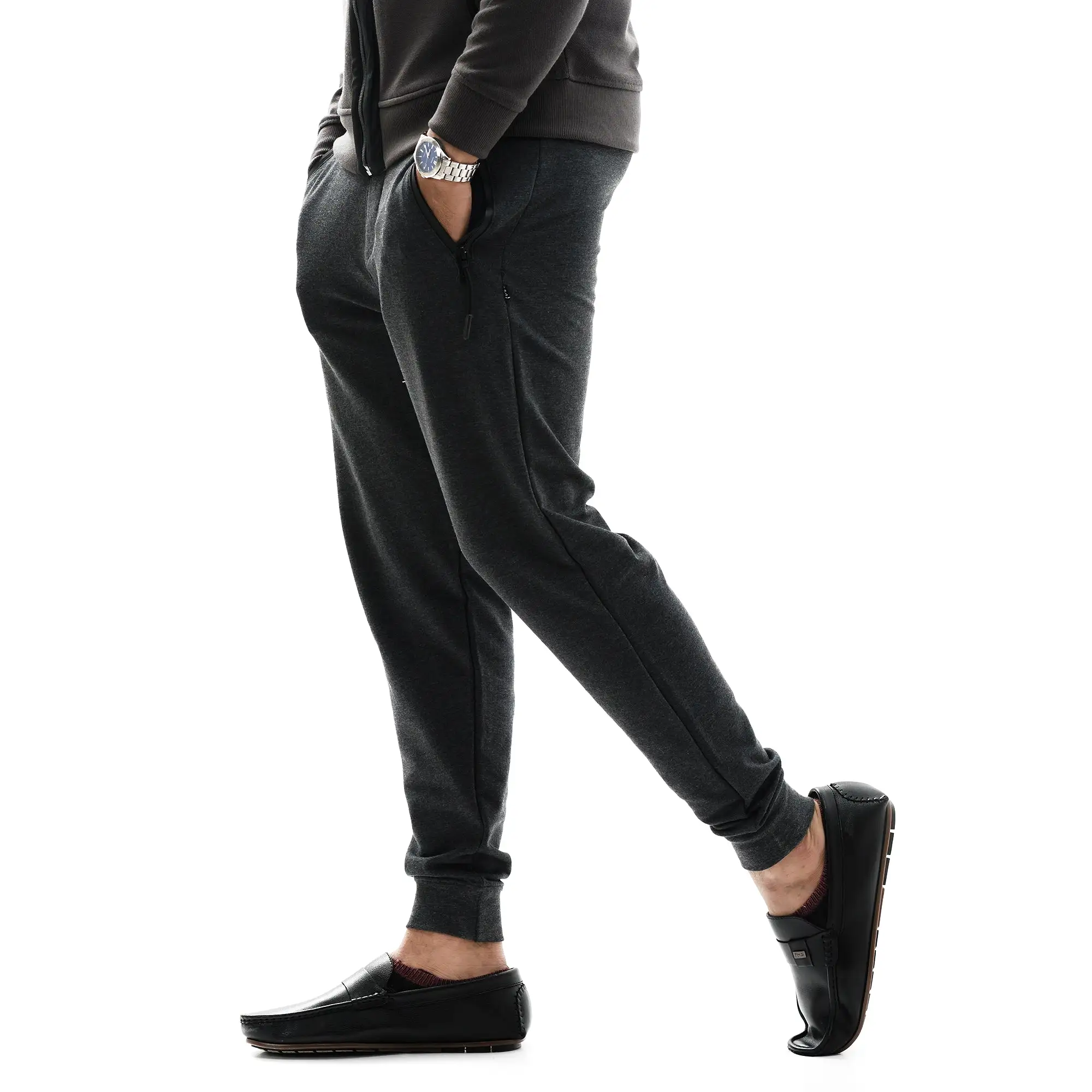 Charcoal Slim-Fit Jogger Pants