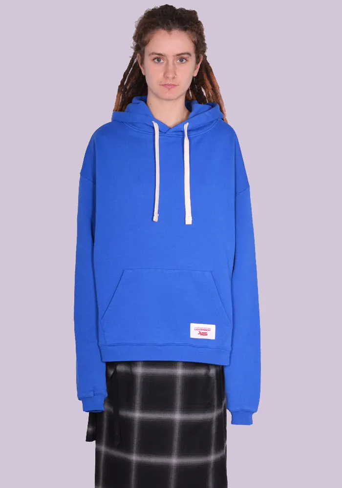 CHARLES JEFFREY LOVERBOY 43100101 LABEL EARS SWEAT HOODIE BLUE