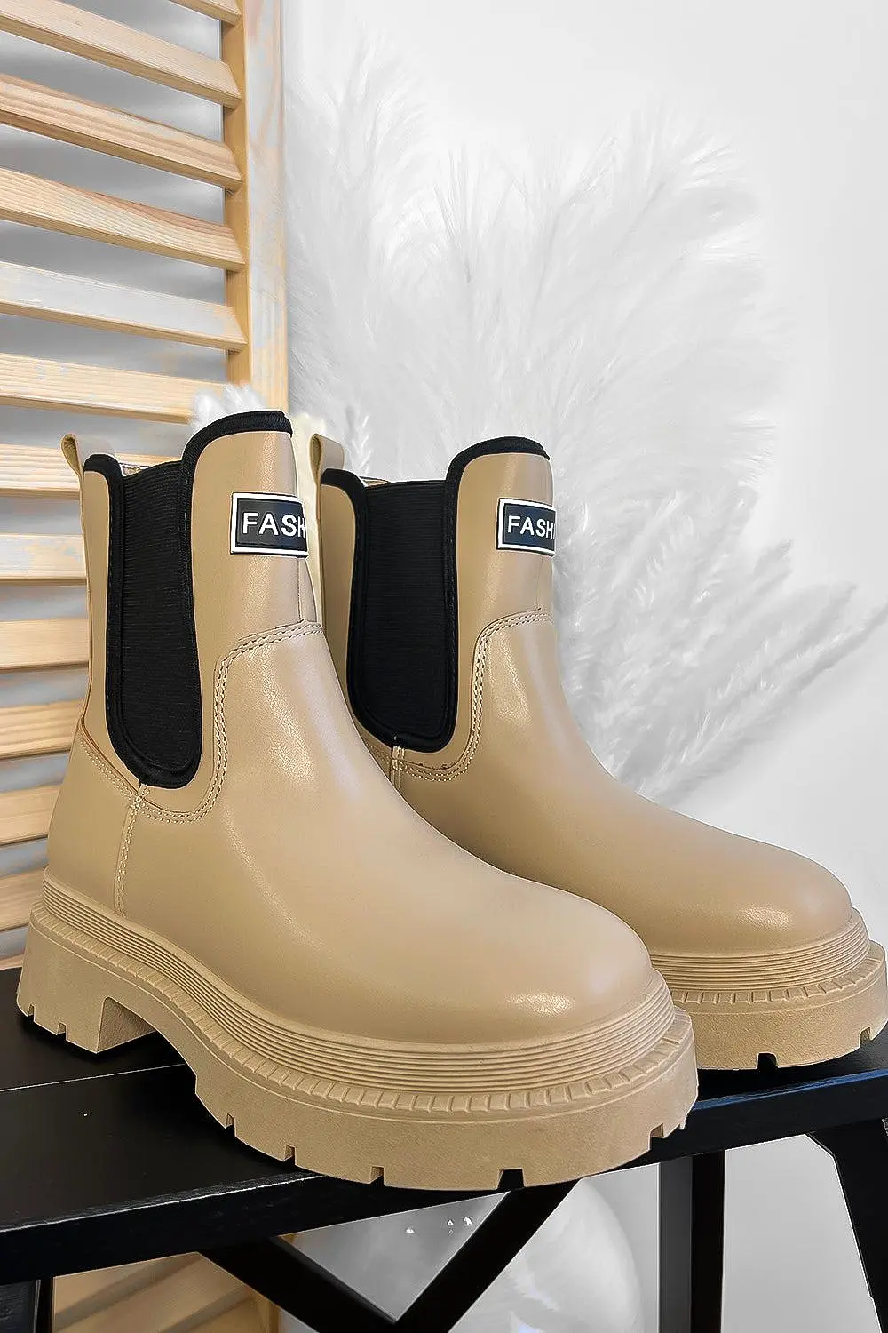 Chunky Sole High Top Chelsea Boots