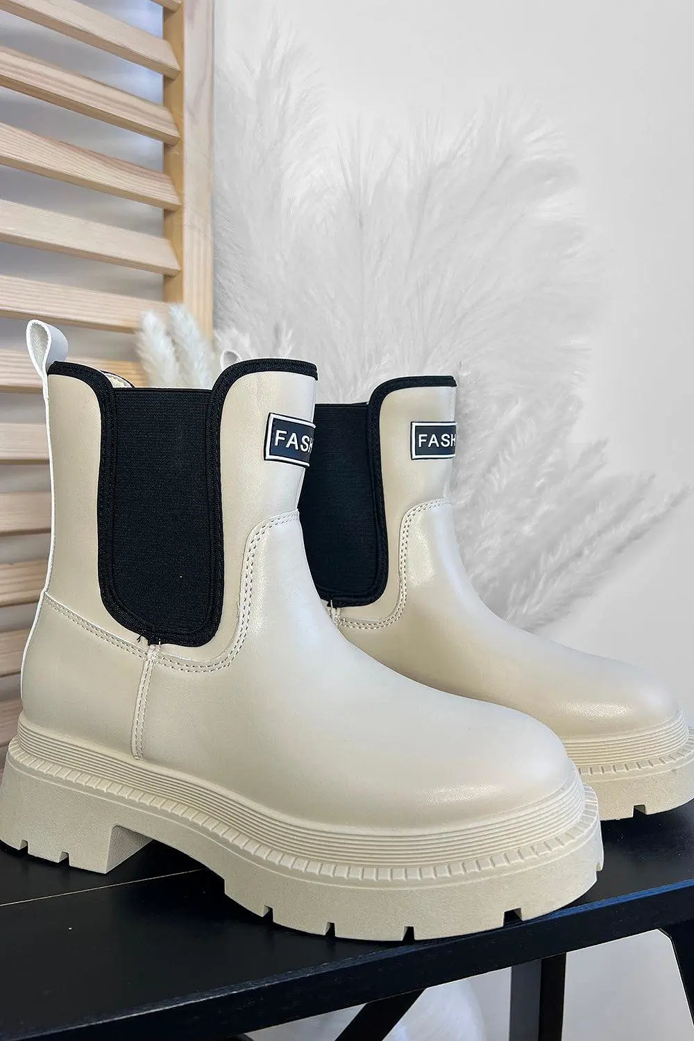 Chunky Sole High Top Chelsea Boots