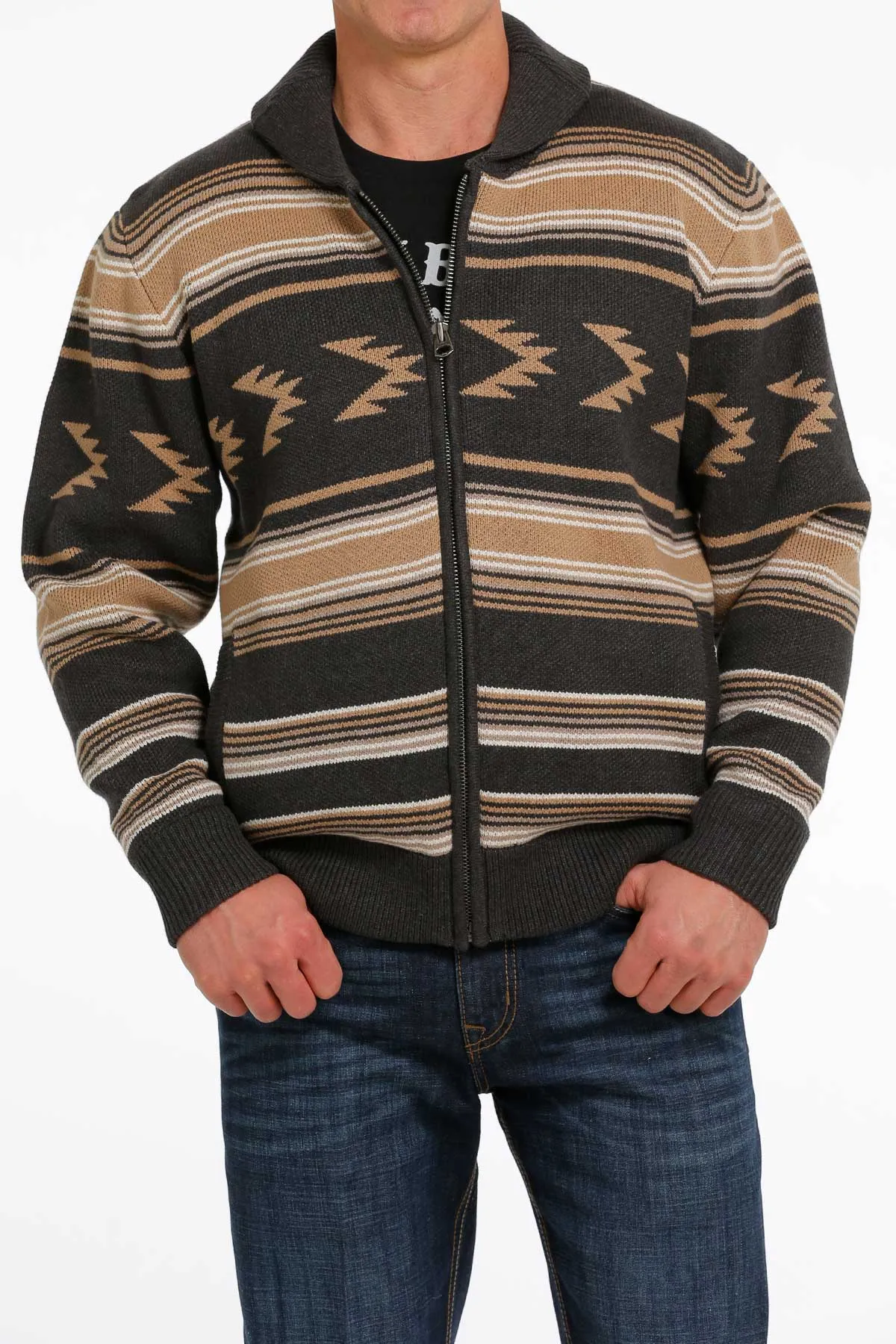 Cinch Men's Charcoal Pullover Sweater