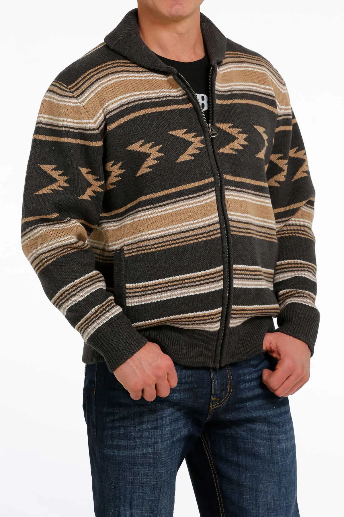 Cinch Men's Charcoal Pullover Sweater