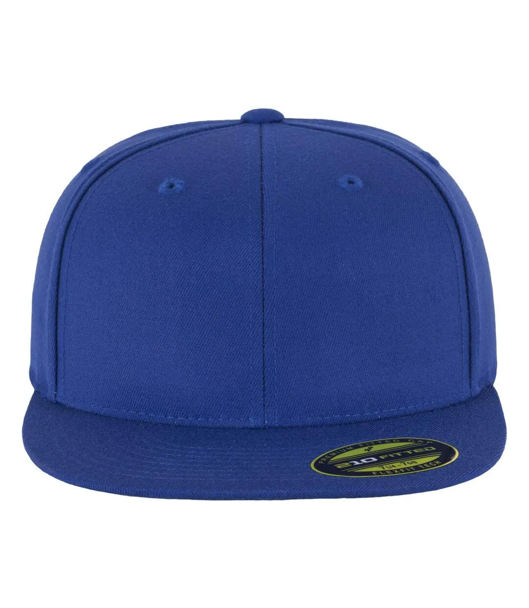 Flexfit unisex premium 210 fitted flat peak cap royal blue Yupoong