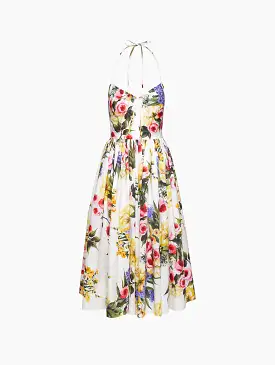 Floral Printed Poplin Dress