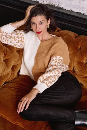 Florence Leopard Print Pullover Sweater