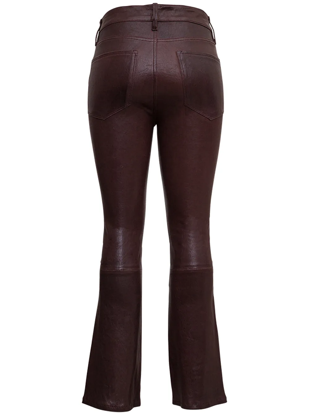 Frame Le Crop Flared Leather Pants