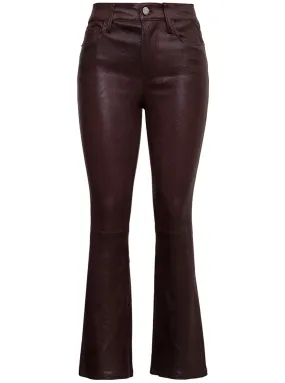 Frame Le Crop Flared Leather Pants