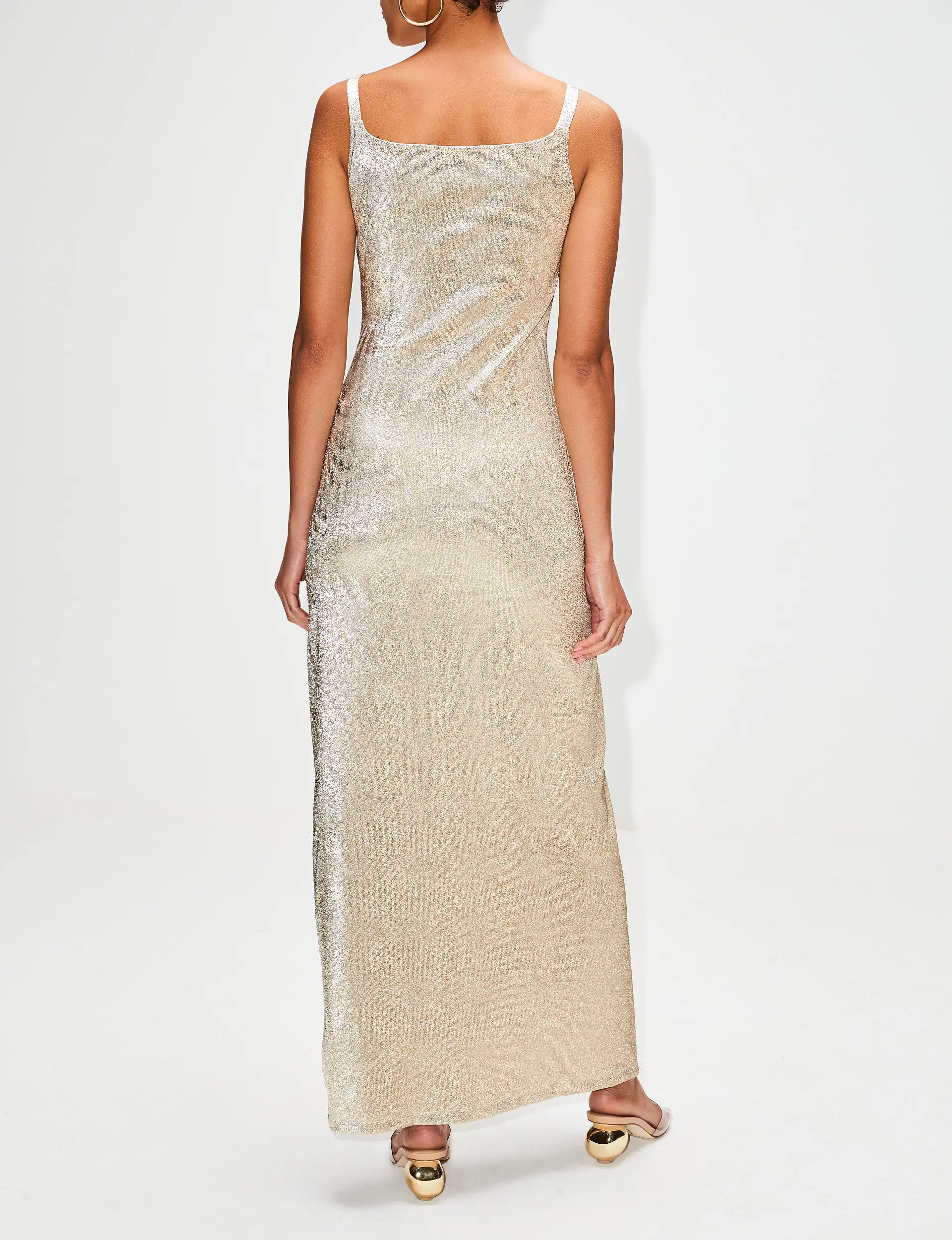 Golden Stretch Jersey Dress