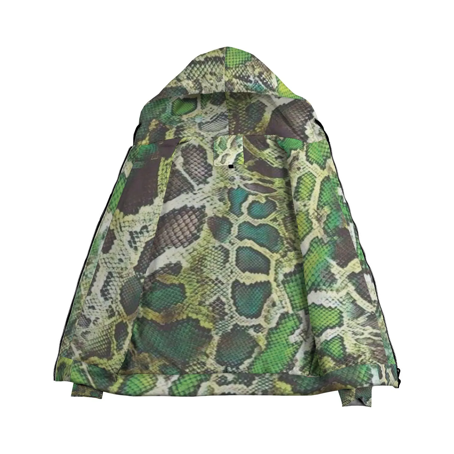 green snake hoodie with zip