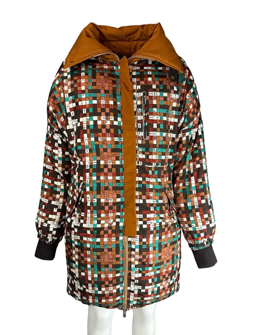 HERMÈS - PUFFER LONG JACKET DOUBLE FACE SIZE 36 FR