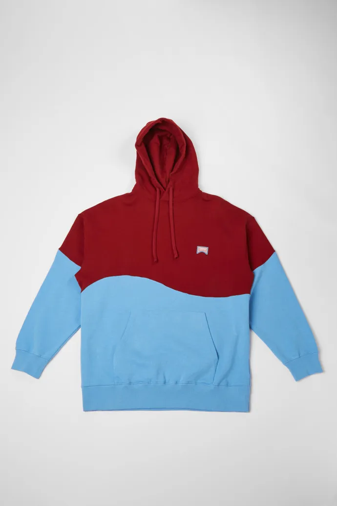 Hoodie Burgundy and blue unisex hoodie