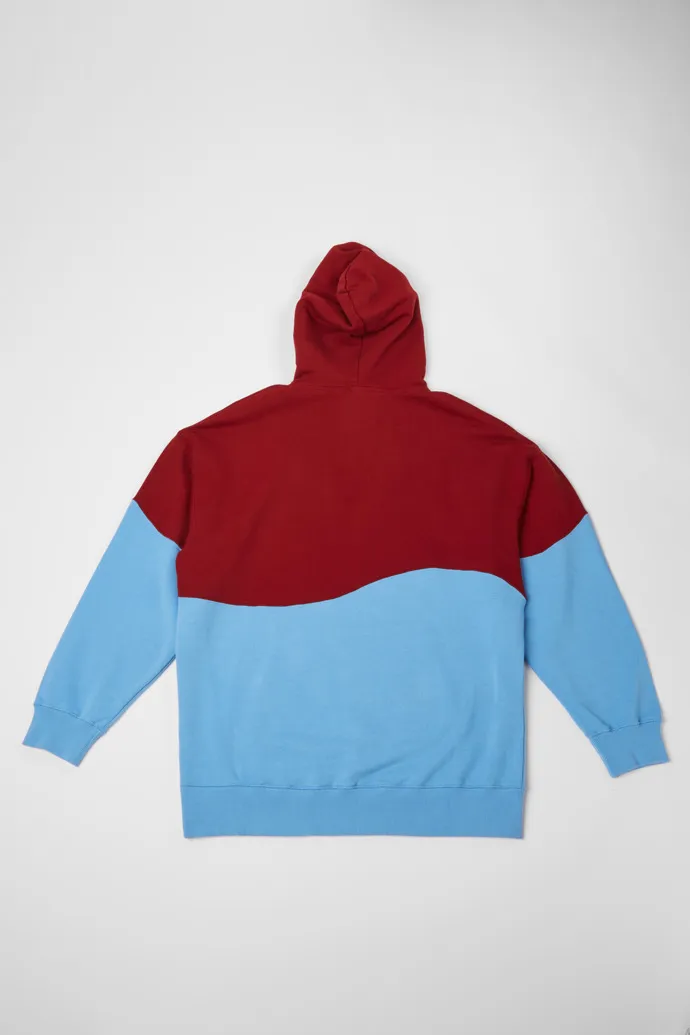 Hoodie Burgundy and blue unisex hoodie