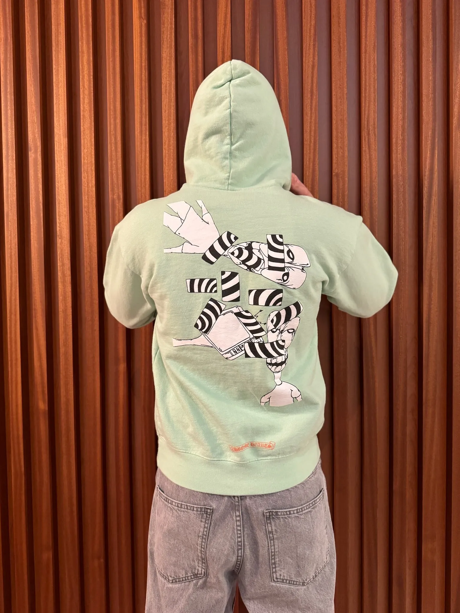 Hoodie CHROME HEARTS Matty Boy Mint Green Lust Vintage