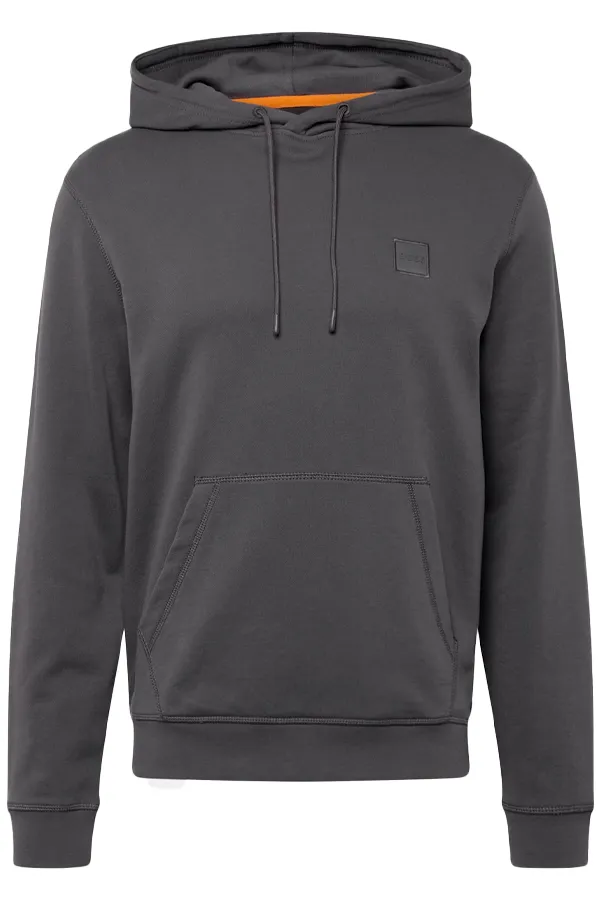 Hugo Boss Patch Wetalk Logo Hoodie Dark Grey