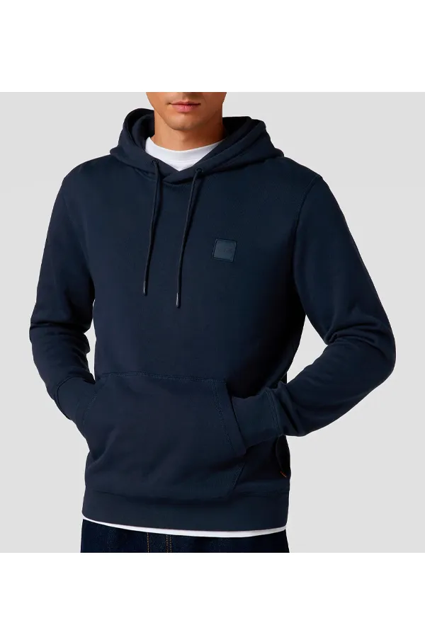 Hugo Boss Patch Wetalk Logo Hoodie Navy