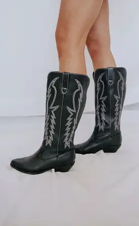 leave this town boot - black