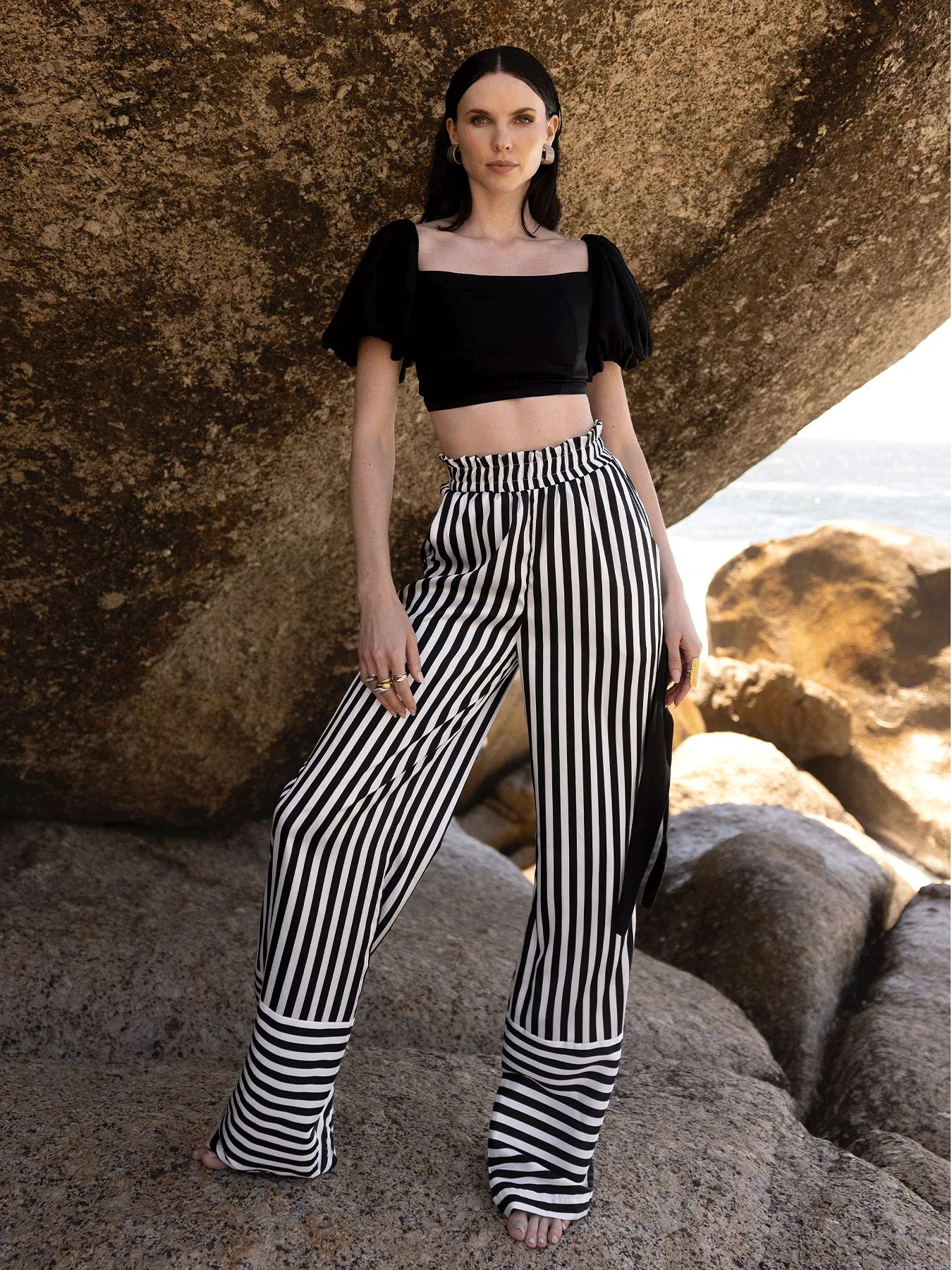 Leer Ben Pants - Lines Black