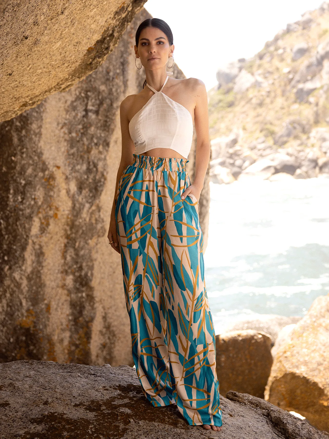 Leer Pants - Blossom Teal