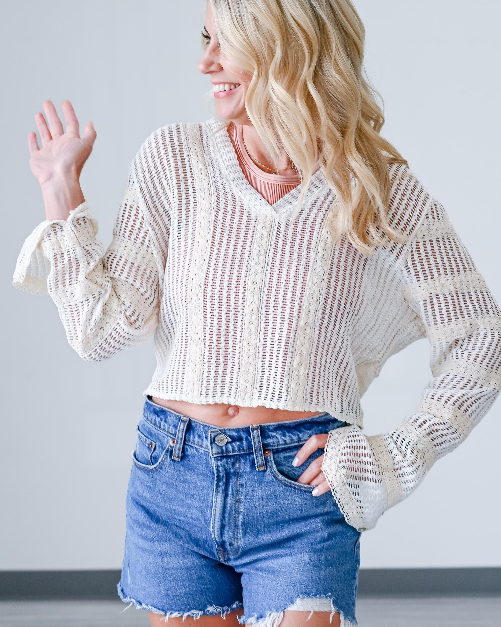 Lively Lace Thin Sweater