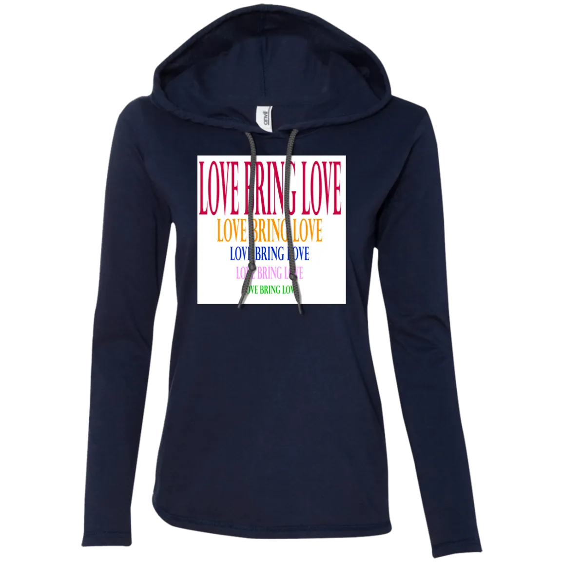 LOVE BRING LOVE 887L Anvil Ladies' LS T-Shirt Hoodie