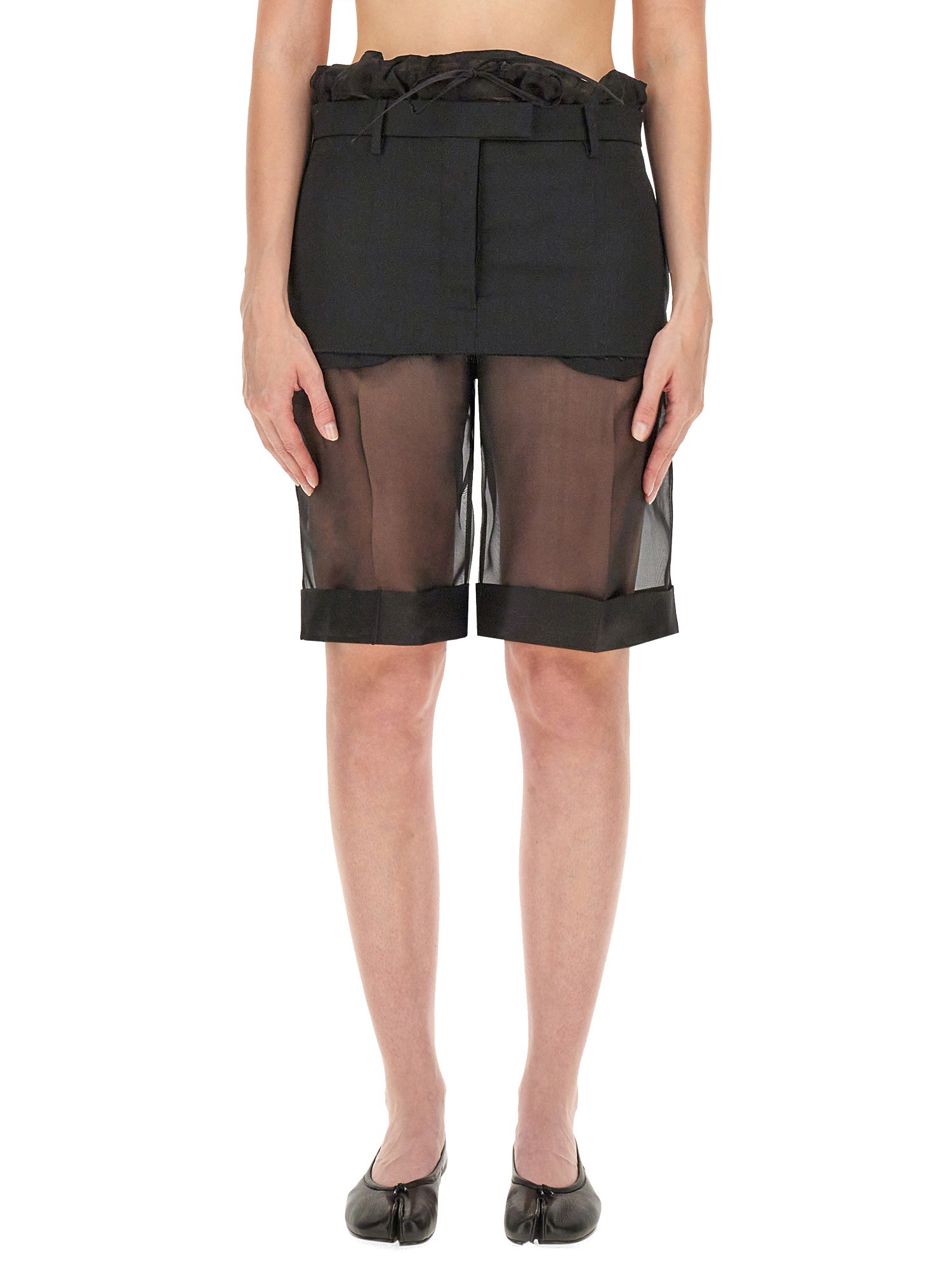 MAISON MARGIELA    LAYERED EFFECT PANTS SKIRT