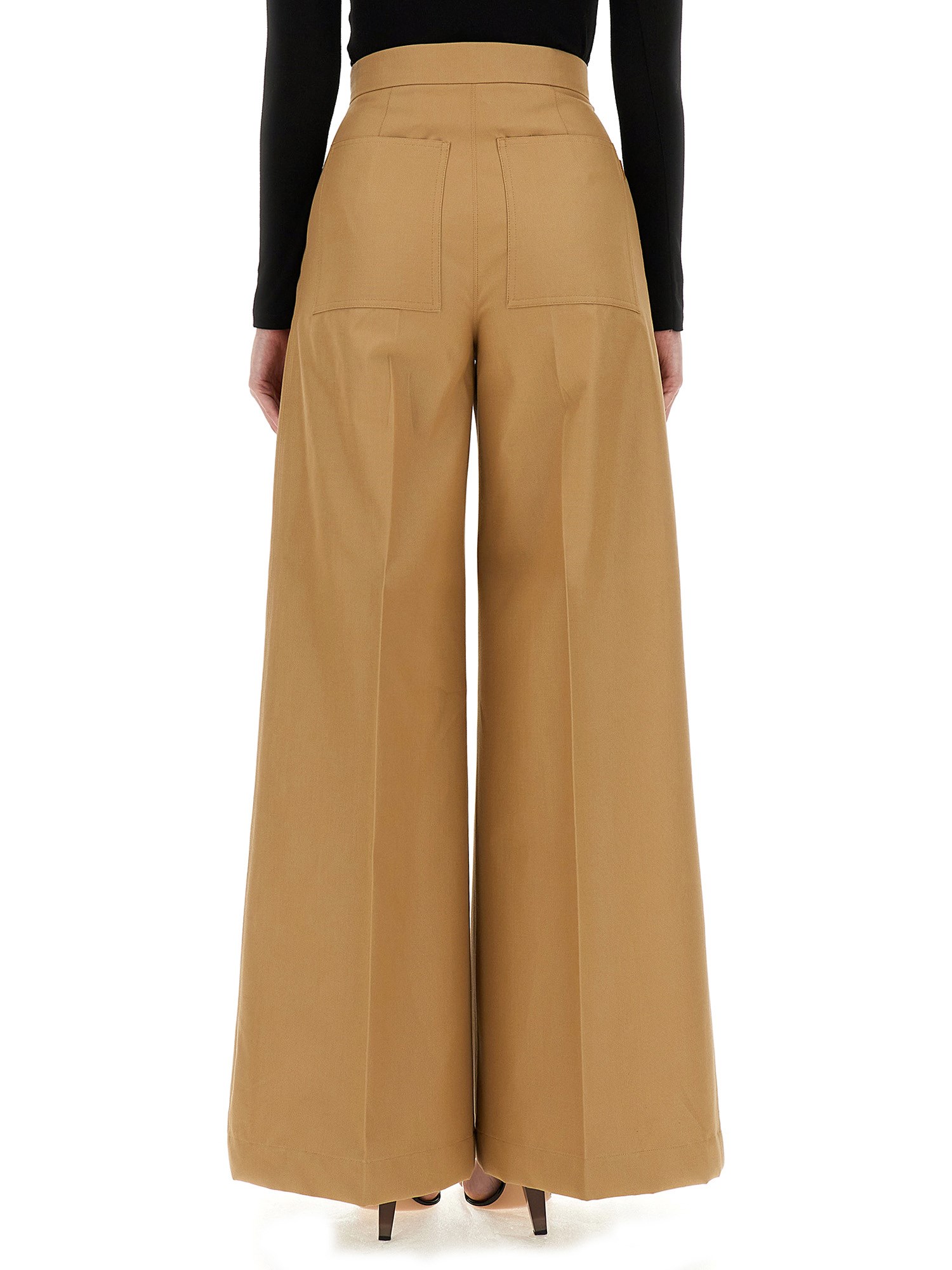 MAX MARA    WIDE LEG COTTON PANTS