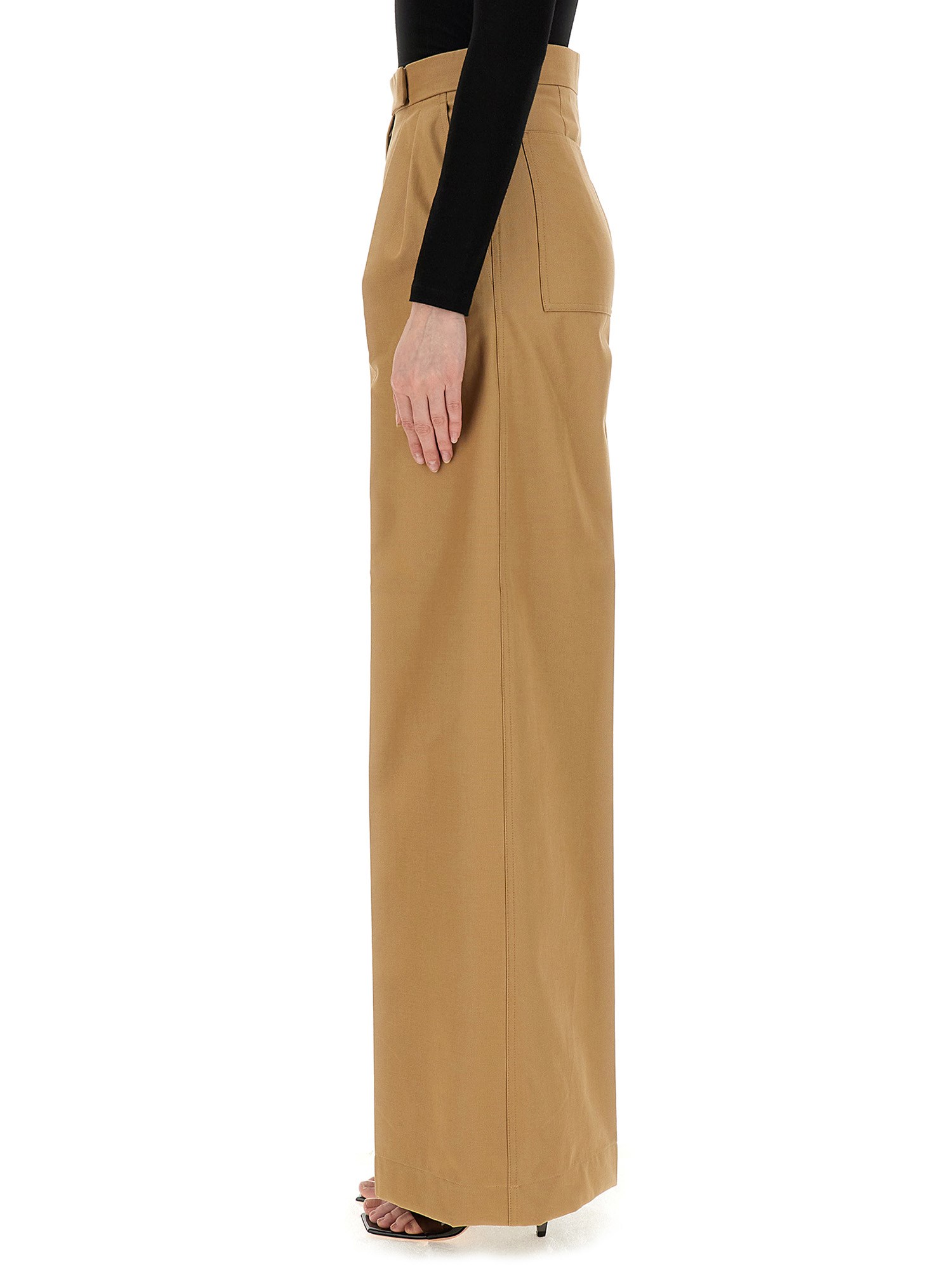 MAX MARA    WIDE LEG COTTON PANTS