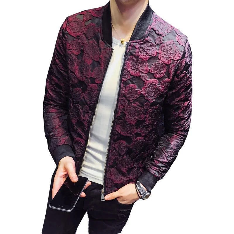 Men's Luxury Vintage Style Casual Slim Fit Rib Sleeve Party Jacket