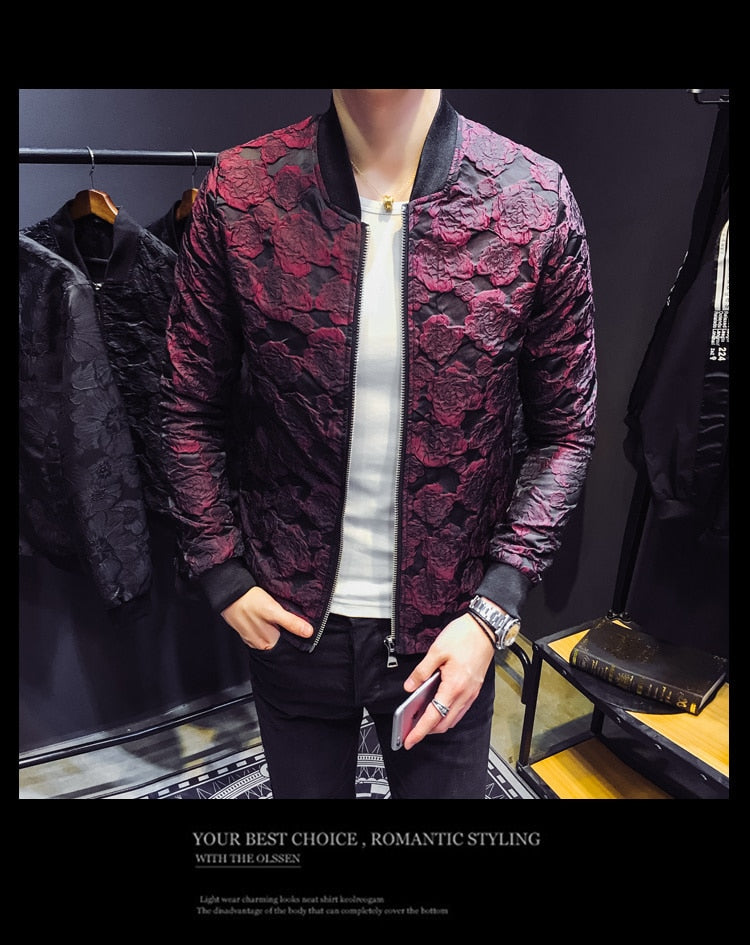 Men's Luxury Vintage Style Casual Slim Fit Rib Sleeve Party Jacket