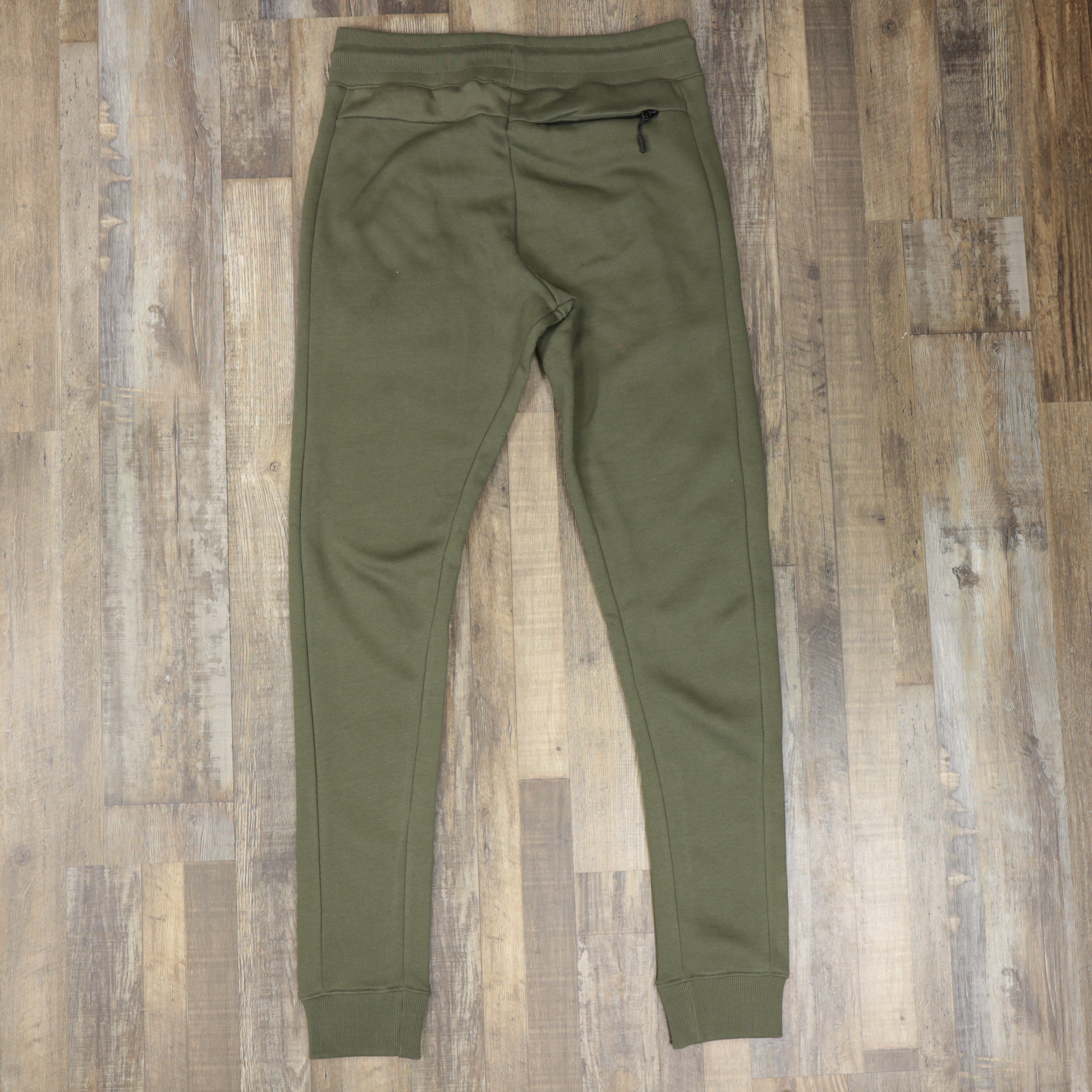 Men's Olive Fleece Sweatpants Jogger Pants Bottom