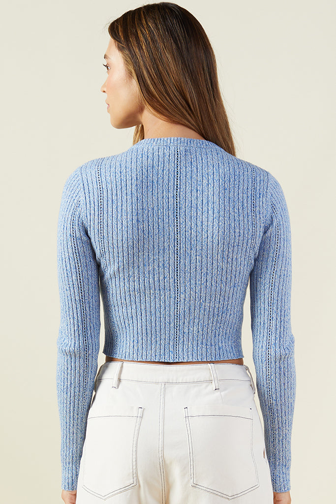 Monrow - Marled Sweater - Bahamas