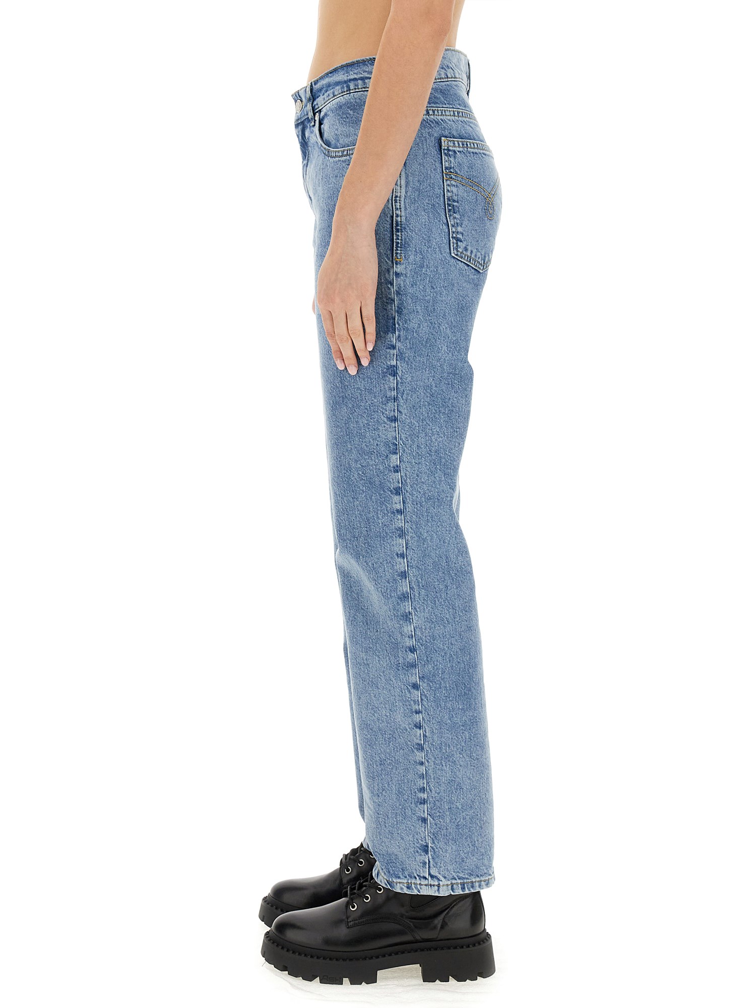 MOSCHINO JEANS    RECYCLED DENIM BOYFRIEND PANTS