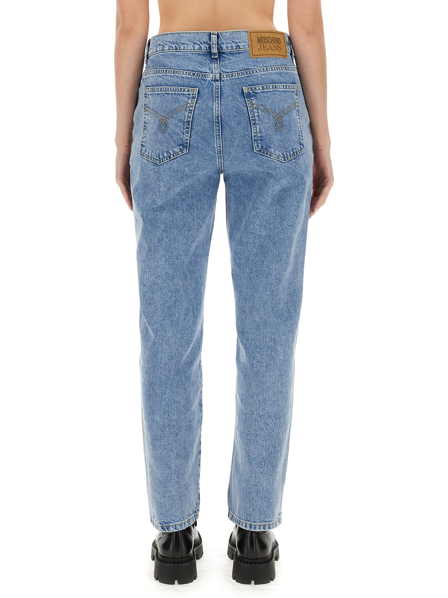 MOSCHINO JEANS    RECYCLED DENIM BOYFRIEND PANTS